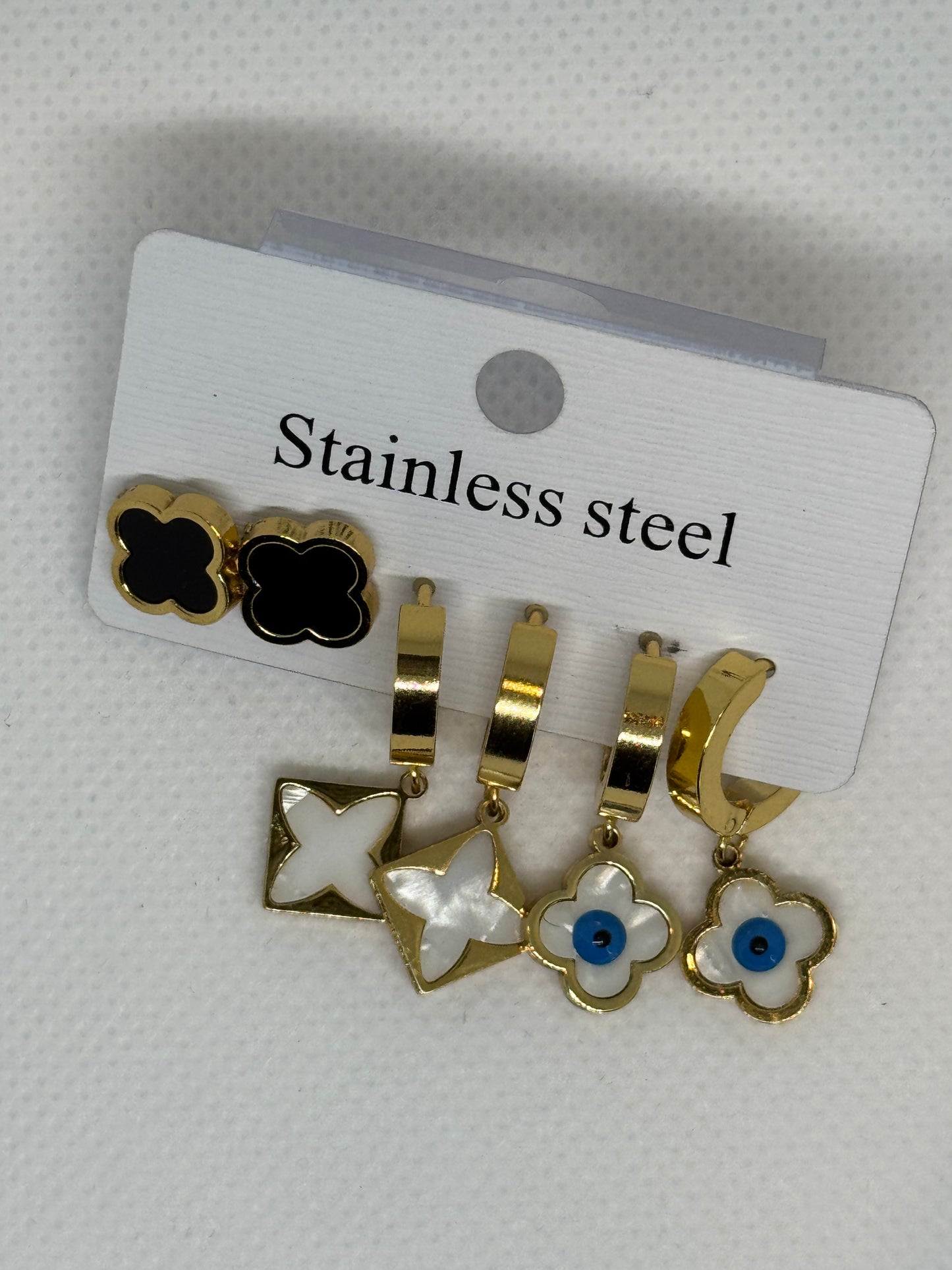 Triple Charm Earrings